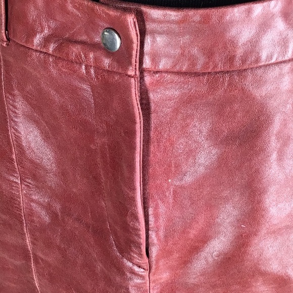 Vintage Express genuine leather mini skirt - Picture 3 of 8